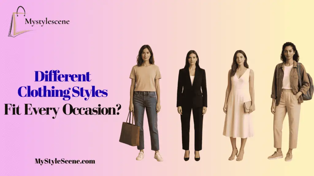 Different clothing styles for every occasion, including casual, formal, party, and streetwear outfits.