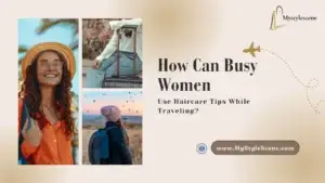 busy women use haircare