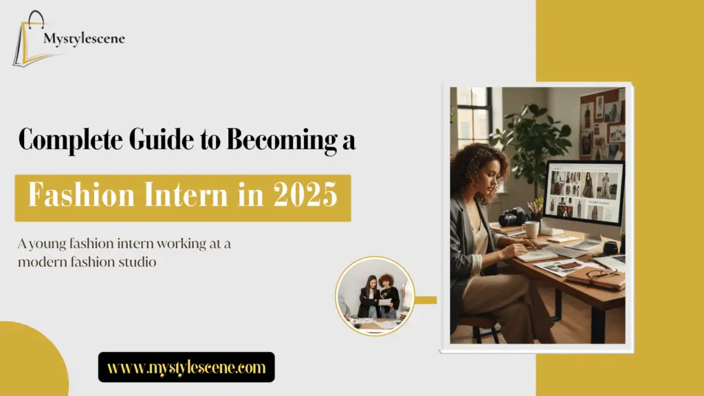 Fashion intern working at a fashion studio in 2025