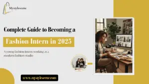 Fashion intern working at a fashion studio in 2025